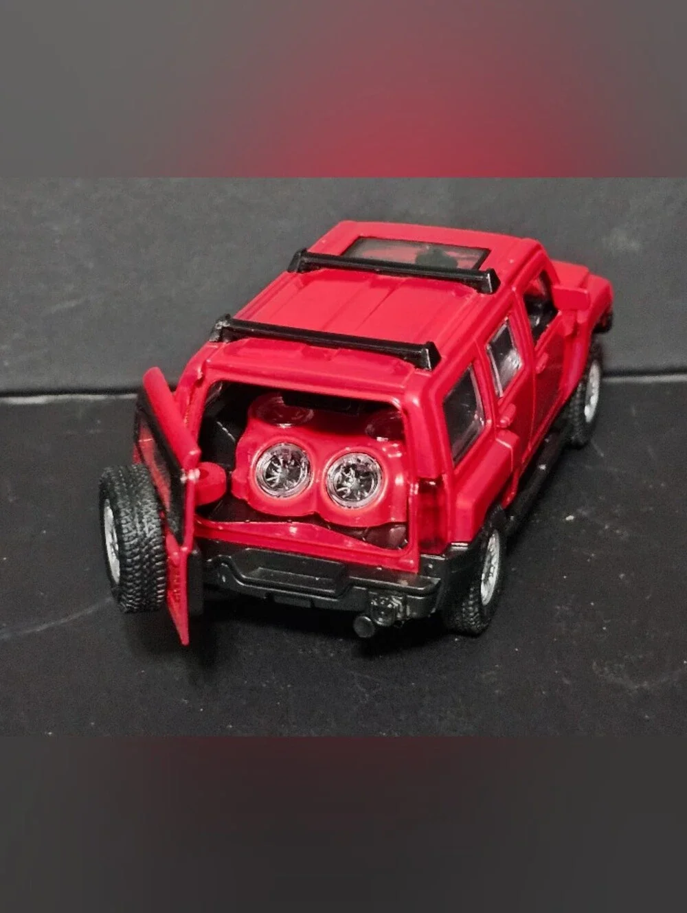 Diecast Metal Toy Model MSZ Red Hummer H3 SUV 1:32